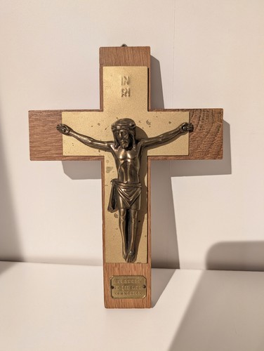 Vintage wandkreuz kruzifix - wandkreuz,