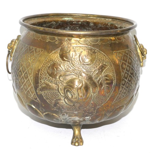 Jugendstil übertopf messing - ,