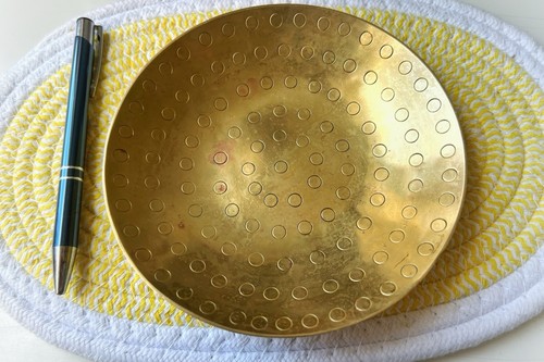 Alte messingschale handarbeit - messingschale,