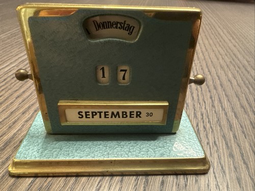 Ewiger kalender messing grün - ewiger,