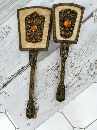 Antikes frisierset haarbürste - antikes,