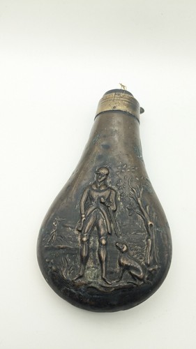 Antike pulverflasche messing - antike,
