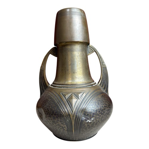 Jugendstil messing vase - jugendstil,