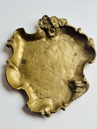 Jugendstil messing schale - messing,